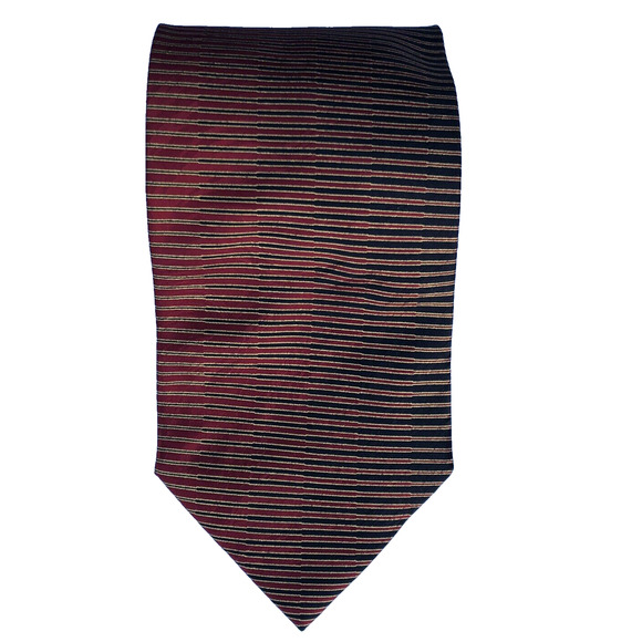 Silk Neck Tie Geometric Circles Stripes Vintage Retro Di Maggio Classic Korea - Picture 1 of 6